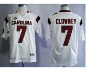 ncaa south carolina gamecocks #7 clowney white