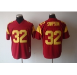 ncaa (usc trojans) #32 simpson red