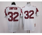 ncaa (usc trojans) #32 simpson white