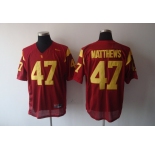 ncaa ( usc trojans ) #47 matthews red