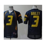 ncaa west virginia mountaineers #3 bailey blue