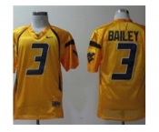 ncaa west virginia mountaineers #3 bailey gold