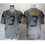 ncaa west virginia mountaineers #3 bailey grey