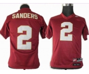 youth ncaa Florida State Seminoles #2 Sanders Red