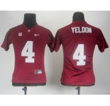 women ncaa jerseys alabama crimson tide #4 yeldon red