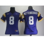 women ncaa jerseys lsu tigers #8 mettenberger purple