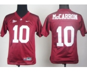 Alabama Crimson Tide #10 A.J. McCarron Red Kids Jersey