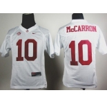 Alabama Crimson Tide #10 A.J. McCarron White Kids Jersey