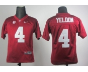Alabama Crimson Tide #4 T.J Yeldon Red Kids Jersey