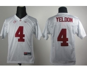 Alabama Crimson Tide #4 T.J Yeldon White Kids Jersey