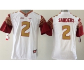 Florida State Seminoles #2 Deion Sanders 2014 White Limited Kids Jersey