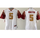 Florida State Seminoles #5 Jameis Winston 2014 White Limited Kids Jersey