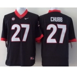 Georgia Bulldogs #27 Nick Chubb 2014 Black Limited Kids Jersey