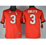 Georgia Bulldogs #3 Todd Gurley II 2013 Red Limited Kids Jersey
