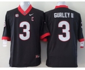 Georgia Bulldogs #3 Todd Gurley II 2014 Black Limited Kids Jersey