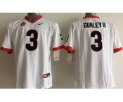 Georgia Bulldogs #3 Todd Gurley II 2014 White Limited Kids Jersey