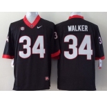 Georgia Bulldogs #34 Herschel Walker 2014 Black Limited Kids Jersey