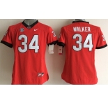 Georgia Bulldogs #34 Herschel Walker 2014 Red Limited Kids Jersey