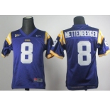 LSU Tigers #8 Zach Mettenberger Purple Kids Jersey