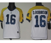 Michigan Wolverines #16 Denard Robinson White Kids Jersey