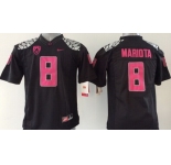 Oregon Duck #8 Marcus Mariota 2014 Black With Purple Limited Kids Jersey