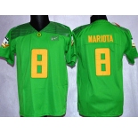 Oregon Duck #8 Marcus Mariota 2015 Playoff Rose Bowl Special Event Diamond Quest Light Green Kids Jersey