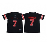 Youth Buckeyes #7 Dwayne Haskins Jr Blackout Limited Stitched Youth College Jersey
