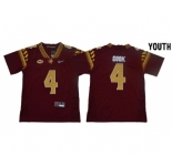 Youth Florida State Seminoles #4 Dalvin Cook Red Youth College Football Jersey