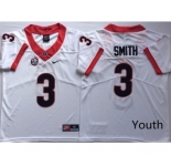 Youth Georgia Bulldogs #3 Roquan Smith White  Nike College Football Jersey