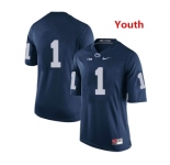 Youth Penn State Nittany Lions #1 KJ Hamler NCAA Navy Blue Stitched Jersey Without Name