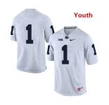 Youth Penn State Nittany Lions #1 KJ Hamler NCAA White Stitched Jersey Without name
