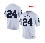 Youth Penn State Nittany Lions #24 Miles Sanders NCAA White Stitched Jersey Without Name