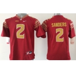 youth ncaa jerseys florida state seminoles #2 sanders red[new]