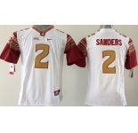 youth ncaa jerseys florida state seminoles #2 sanders  white[new]
