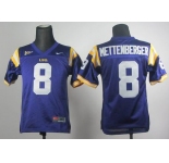 youth ncaa jerseys lsu tigers #8 mettenberger purple