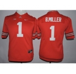 youth ncaa jerseys ohio state buckeyes #1 b.miller red