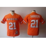 youth ncaa oklahoma state cowboys #21 barry sanders orange