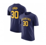 Men's Golden State Warriors #30 Stephen Curry Navy 2022-23 Statement Edition Name & Number T-Shirt