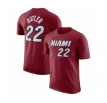 Men's Miami Heat #22 Jimmy Butler Red 2022-23 Statement Edition Name & Number T-Shirt