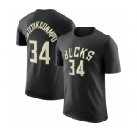 Men's Milwaukee Bucks #34 Giannis Antetokounmpo Black 2022-23 Statement Edition Long Sleeve T-Shirt