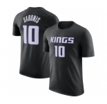 Men's Sacramento Kings #10 Domantas Sabonis Black 2022-23 Statement Edition Name & Number T-Shirt