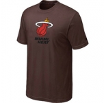 NBA Miami Heat Big & Tall Primary Logo Brown T-Shirt