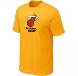 NBA Miami Heat Big & Tall Primary Logo Yellow T-Shirt