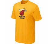 NBA Miami Heat Big & Tall Primary Logo Yellow T-Shirt
