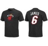 NBA Miami Heat LeBron James Name and Number T-Shirt - Black