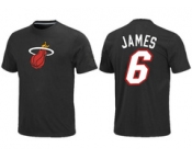 NBA Miami Heat LeBron James Name and Number T-Shirt - Black