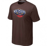 NBA New Orleans Pelicans Big & Tall Primary Logo Brown T-Shirt