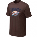 NBA Oklahoma City Thunder Big & Tall Primary Logo Brown T-Shirt