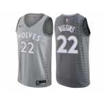 Men Nike Minnesota Timberwolves #22 Andrew Wiggins Gray NBA Swingman City Edition Jersey