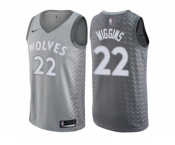 Men Nike Minnesota Timberwolves #22 Andrew Wiggins Gray NBA Swingman City Edition Jersey